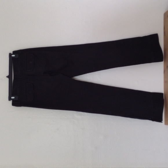 J Crew Vintage Black Straight Leg Pants w Ankle Zippers Size 2 - Picture 3 of 14
